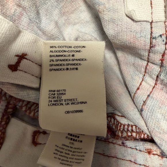 Pilcro & the Letterpress Size 29 High Rise Skinny Pants Floral Corduroy Stretchy - Picture 7 of 12